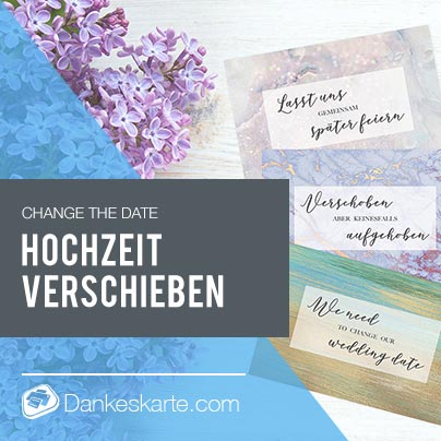 Change the Date - Hochzeit wegen Corona COVID-19 verschieben - kostenlose Vorlagen