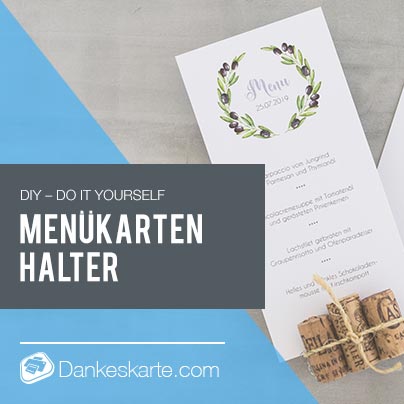 DIY - Menükarten-Halter aus Weinkorken selber machen