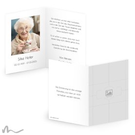 Trauerkarte Schlicht 10 x 15 cm Klappkarte