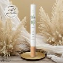 Taufkerze Holzelement Docht Greenery Ø4 x 40 cm