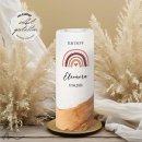 Taufkerze Holzelement Regenbogen Erdtöne Ø8 x 20 cm