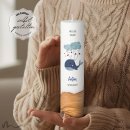 Kommunionkerze Holzelement Docht Blauwal Ø6 x 25 cm