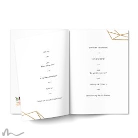 Kirchenheft Taufe Glamourös 15 x 21 cm