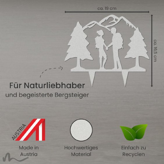 Cake Topper Gipfelstürmer Satiniert