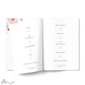 Kirchenheft Taufe Total Floral 15 x 21 cm