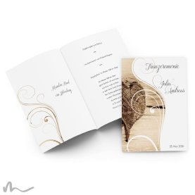 Kirchenheft Hochzeit Imago Holzherz 15 x 21 cm