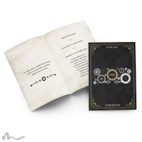 Kirchenheft Hochzeit Steampunk 15 x 21 cm