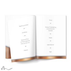 Kirchenheft Hochzeit Glas und Holz 15 x 21 cm