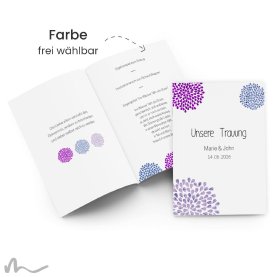 Kirchenheft Hochzeit Blütenfeuerwerk 15 x 21 cm