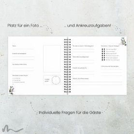Gästebuch Hochzeit Blätterprint