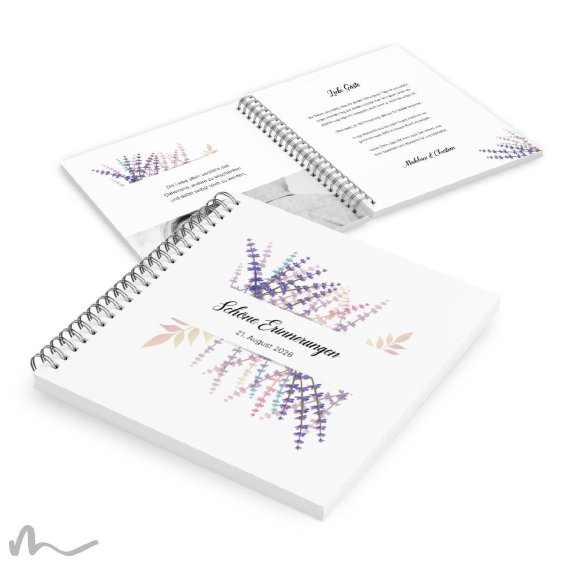 Gästebuch Hochzeit Lavendel Zweige