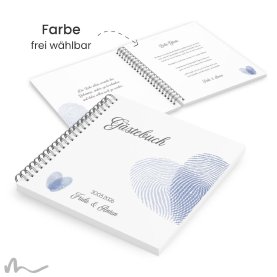 Gästebuch Hochzeit Fingerprint