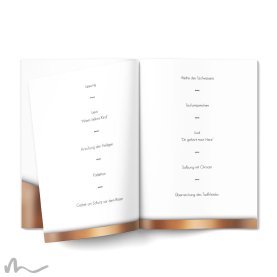 Kirchenheft Taufe Glas und Holz 15 x 21 cm