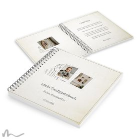 Gästebuch Taufe Vintage Postcard