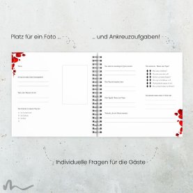 Gästebuch Taufe Heart