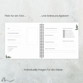 Gästebuch Taufe Blätterherz