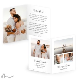 Dankeskarte Hochzeit Understatement 10 x 15 cm Klappkarte