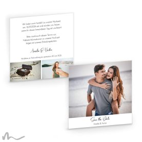 Save The Date Understatement 14.5 x 14.5 cm Doppelseitig