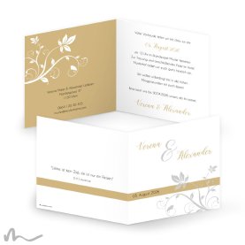 Hochzeitseinladung Achat 14.5 x 14.5 cm Klappkarte