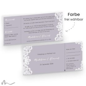 Hochzeitseinladung Einsame Spitze 21 x 10 cm Doppelseitig