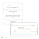 Hochzeitseinladung Elegance 21.5 x 10.5  cm Wickelfalz