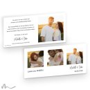 Hochzeitseinladung Klares Design 21 x 10 cm Doppelseitig