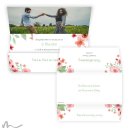 Hochzeitseinladung Total Floral 21.5 x 10.5  cm Wickelfalz
