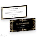 Hochzeitseinladung Gatsby 21 x 10 cm Doppelseitig