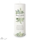 Hochzeitskerze Docht Greenery Ø9 x 25 cm