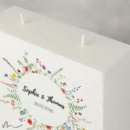 Hochzeitskerze Docht Wiesenblumen 17 x 25 cm