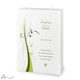 Hochzeitskerze Docht Ametrin 17 x 25 cm