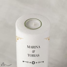 Hochzeitskerze Steampunk Ø9 x 25 cm