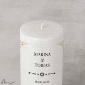 Hochzeitskerze Docht Steampunk Ø9 x 25 cm