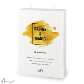 Hochzeitskerze Docht Goldene Zeiten 17 x 25 cm