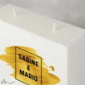 Hochzeitskerze Docht Goldene Zeiten 17 x 25 cm