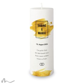 Hochzeitskerze Docht Goldene Zeiten Ø9 x 25 cm