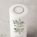 Taufkerze Greenery Ø8 x 20 cm