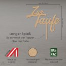 Cake Topper Zur Taufe zweizeilig Holz