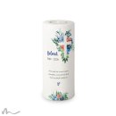 Trauerkerze Florales Kreuz Blau Ø8 x 20 cm