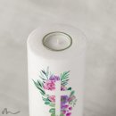 Hochzeitskerze Florales Kreuz Ø9 x 25 cm