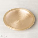 Kerzenteller Messing gebürstet mit Dorn gold Ø 13 cm