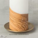 Kerzenteller Messing gebürstet mit Dorn gold Ø 13 cm