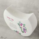 Hochzeitskerze Docht Florales Kreuz Halbmond 24 x 19 cm