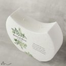 Hochzeitskerze Docht Greenery Halbmond 24 x 19 cm