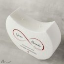 Hochzeitskerze Docht Infinity Heart Halbmond 24 x 19 cm
