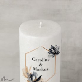 Hochzeitskerze Docht Zeitlos Elegant Ø9 x 25 cm