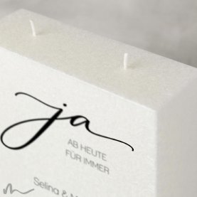 Hochzeitskerze Docht Ja 17 x 25 cm