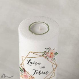 Hochzeitskerze Glamourös Ø9 x 25 cm