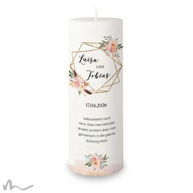 Hochzeitskerze Docht Glamourös Ø9 x 25 cm