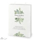 Hochzeitskerze Docht Greenery 17 x 25 cm